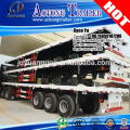 Tri axles 40FTcontainer transporting flat bed container truck trailer for sale